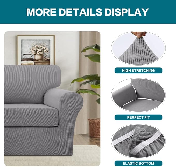 Turquoize 2 Piece Chair Covers Chair Slipcovers - Image 4