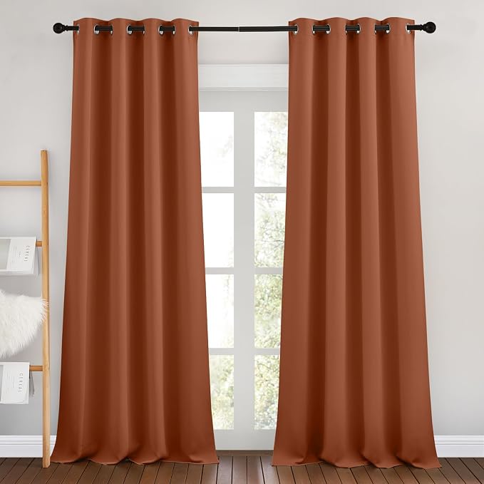NICETOWN Bedroom Blackout Curtains 90 inches Long 2 Panels Set by NICETOWN
