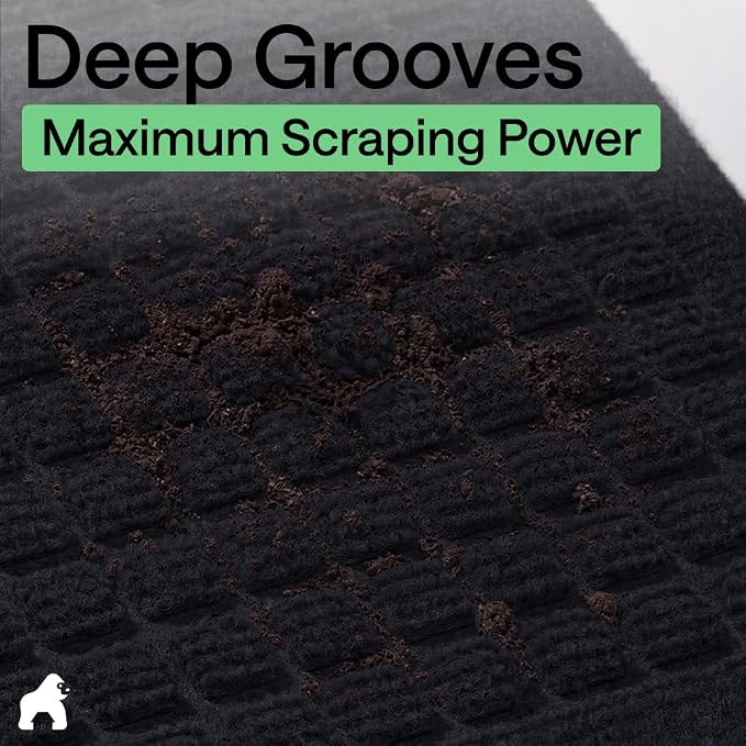 GORILLA GRIP® Ultra Absorbent Front Door Mat Outside Entrance 72x24, Traps Dirt - Image 4