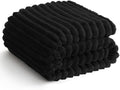 HIMEET Black Ribbed Throw Blanket by Unknown