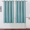 LEMOMO Stone Blue Blackout Curtains 52 x 63 Inch Length/Set of 2 Curtain by Lemomo