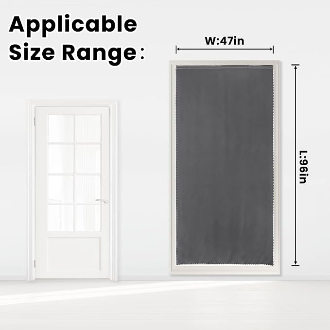 Magic Tape Blackout Curtains for Bedroom No Drillng Self Adhesive Curtains No - Image 7