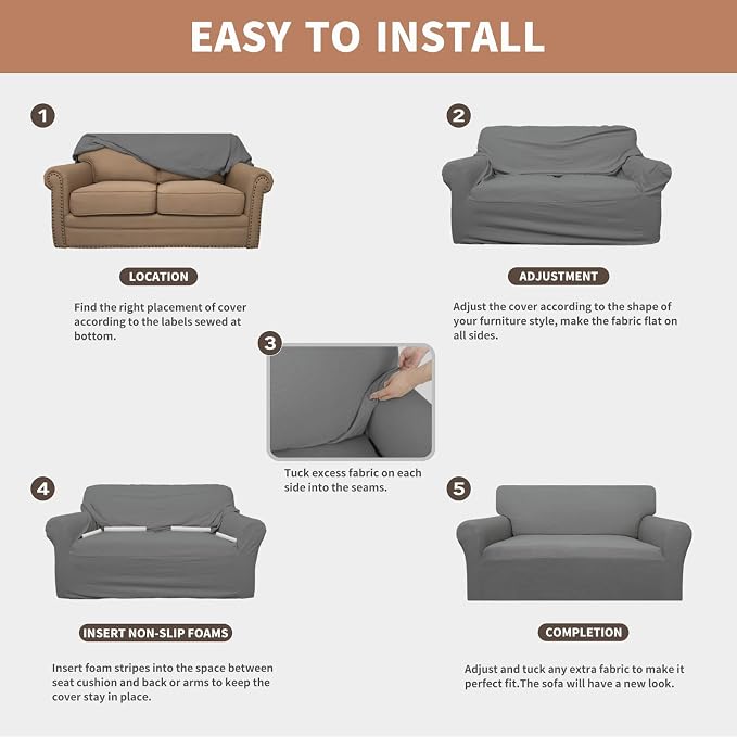 Easy-Going 100% Waterproof Chair Couch Cover, Dual Waterproof Sofa Cover - Image 5
