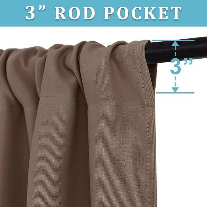 RYB HOME Short Blackout Curtains - Image 2