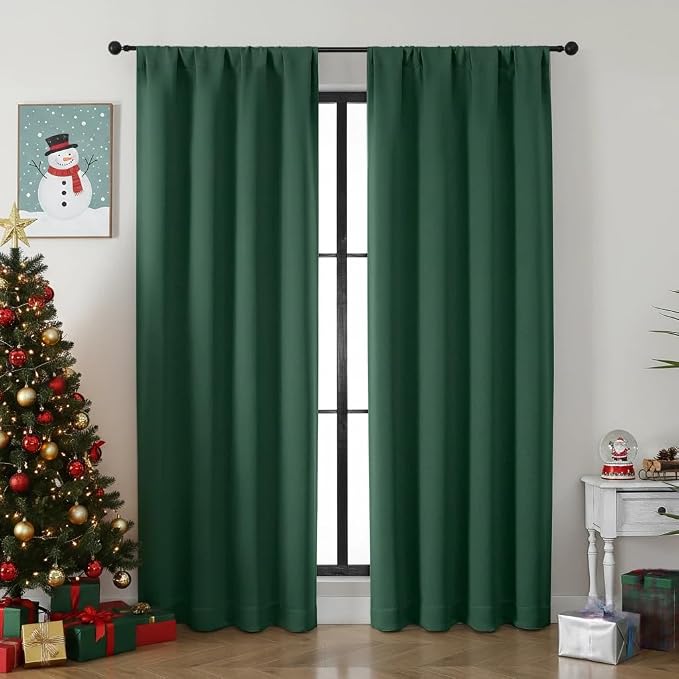 Simplebrand Ava Ever Green Blackout Curtains by Simplebrand