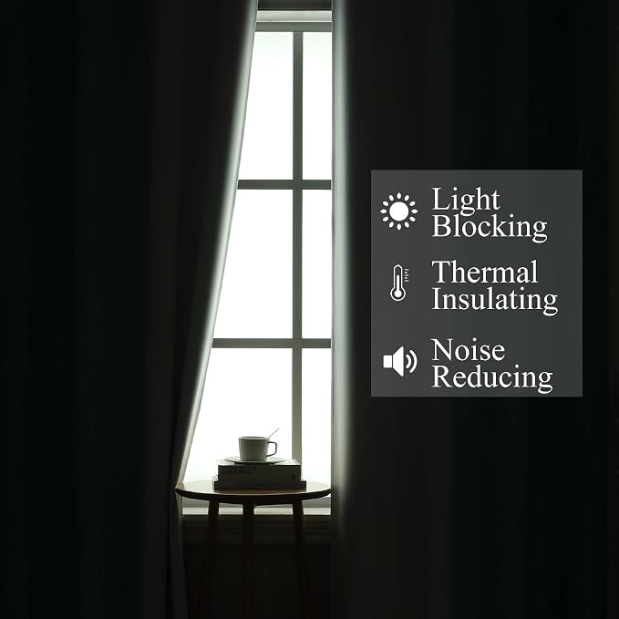 Estelar Textiler Teal and Grayish White Blackout Curtains 108 Inches Long - Image 3