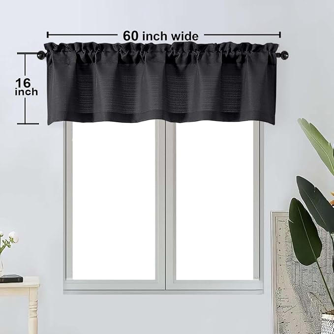 OWENIE Bob 1 PCS Black Valances - Image 2