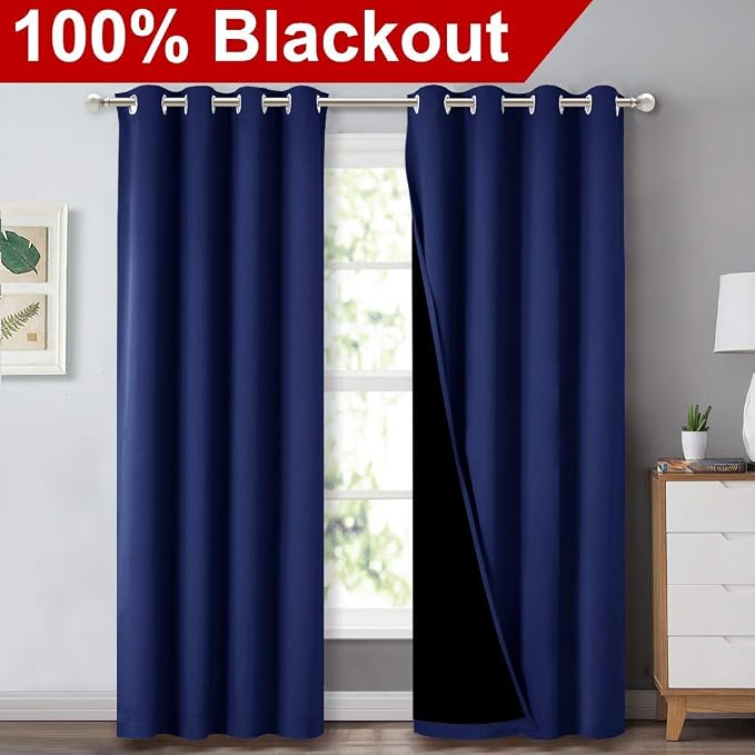 NICETOWN 100% Blackout Curtain Set, Thermal Insulated & Energy Efficiency - Image 2
