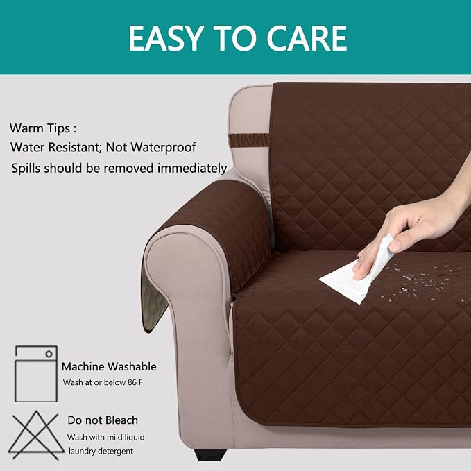 U-NICE HOME Large Sofa Cover Reversible Couch Cover - Image 5