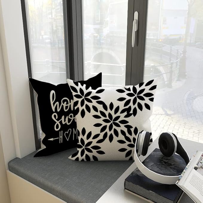 YCOLL Pillow Covers 22x22 Set of 4, Modern Sofa Throw Pillow Cover, Decorative - Image 5