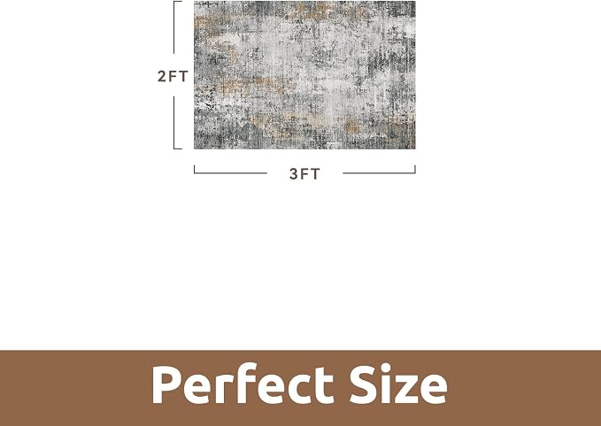 2 x 3 Small Area Rug Indoor Entryway Rug Machine Washable Non Slip Low Pile - Image 2