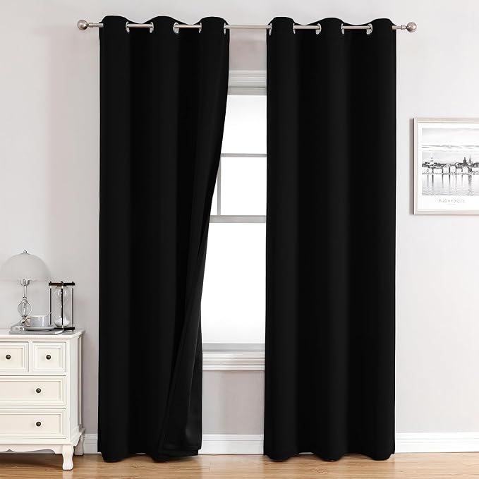ChrisDowa 100% Blackout Curtains 84 inch Long by ChrisDowa