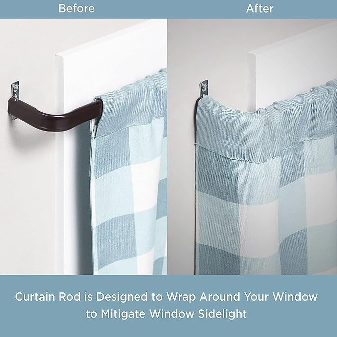 Blu-Pier Tech Heavy Duty Single Rod 28"-48" Adjustable Curtain Rod Hardware - Image 3