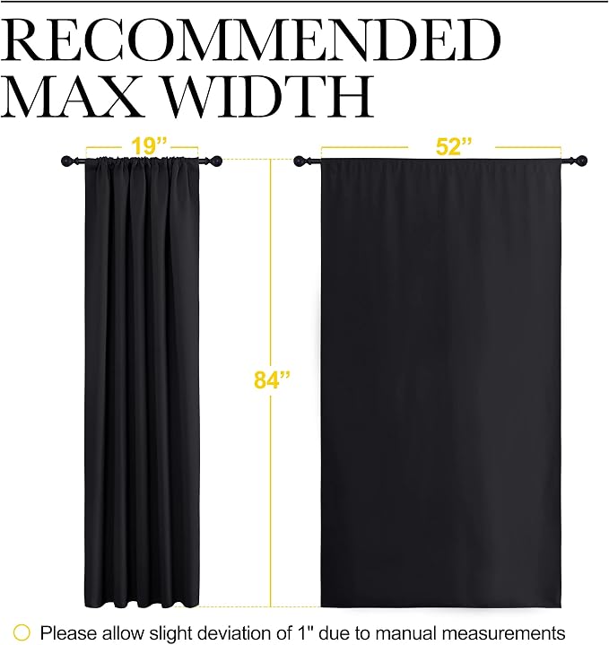 NICETOWN Black Out Window Curtains - Image 7