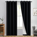 Yakamok 100% Blackout Curtain Panels 96 inches Cold and Light Blocking Drapes by Yakamok