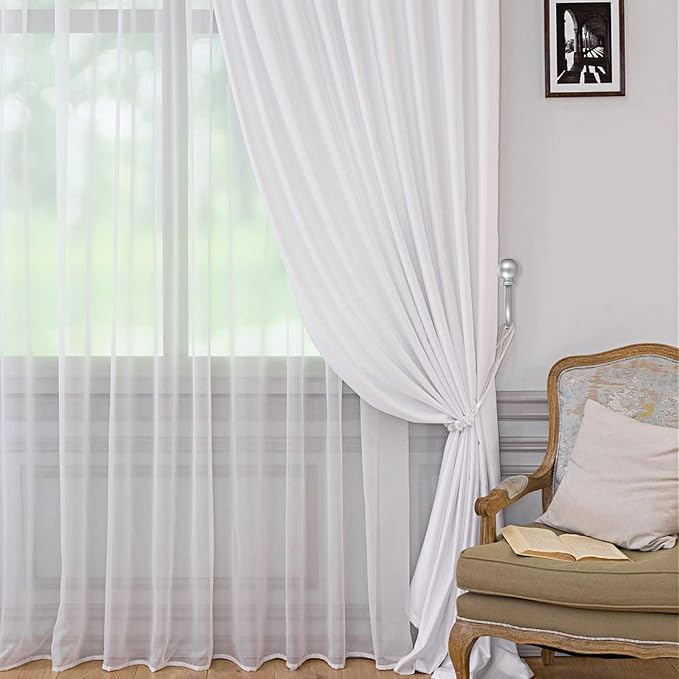Sumnacon Set of 2 Decorative Curtain Holdbacks, Wall Mounted Aluminum Alloy - Image 6
