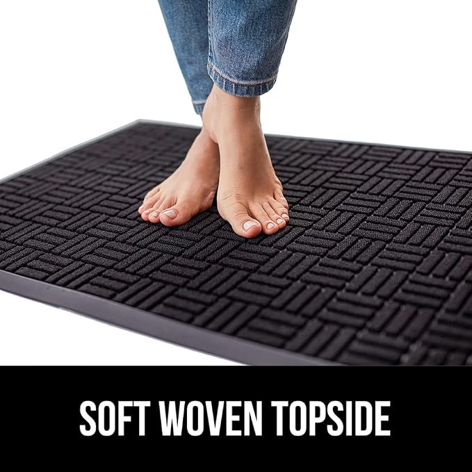 GORILLA GRIP 100% Waterproof All-Season WeatherMAX Doormat 35x23, US Designed - Image 7