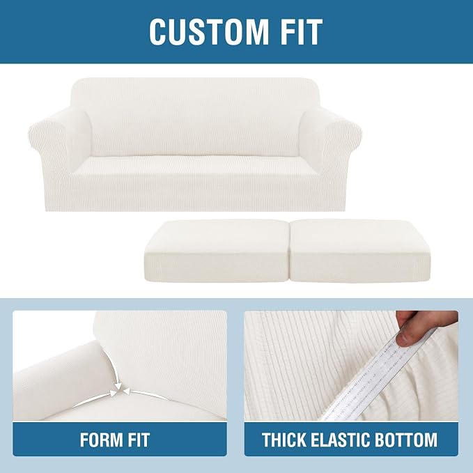 H.VERSAILTEX 3 Piece Stretch Sofa Covers - Image 4