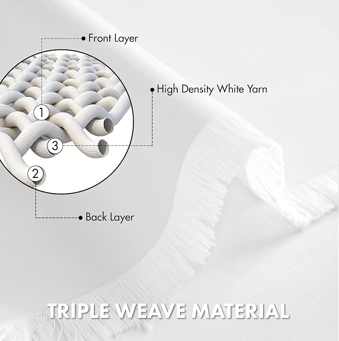MIULEE 84 Inch Length Pure White Blackout Bedroom Curtains Set of 4 | Thermal - Image 5