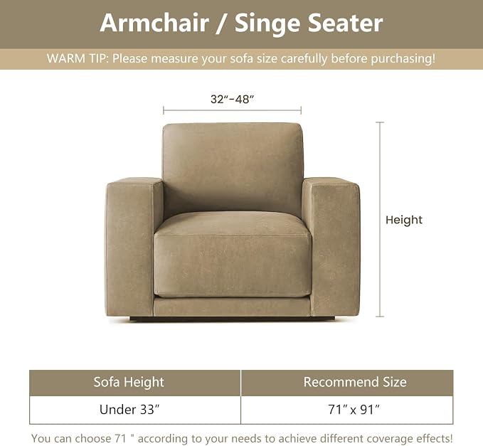 MYSKY HOME Oversized Armchair Couch Cover - Image 7
