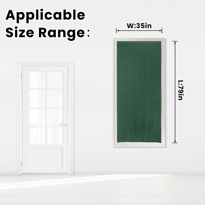 Blackout Curtains for Bedroom Stick On Curtains Window Shades Pull Down - Image 7