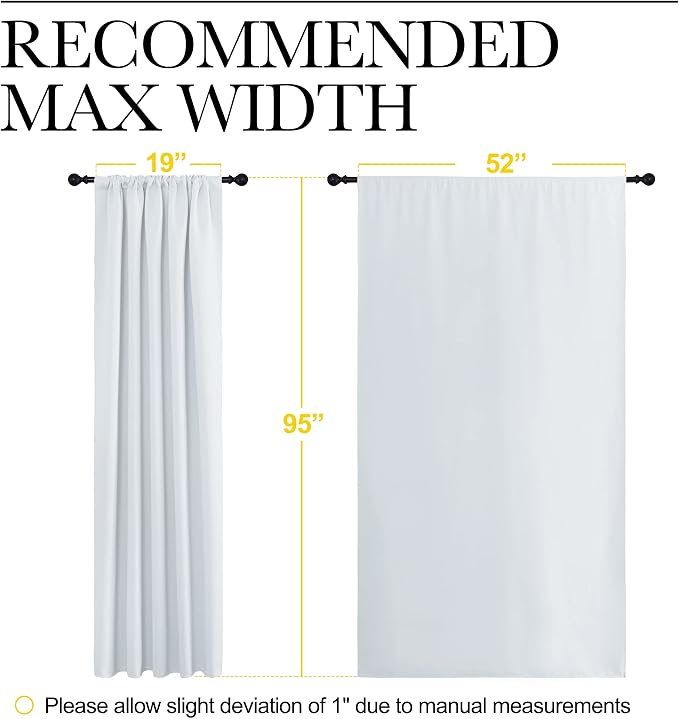 NICETOWN Greyish White Bedroom Curtain Panels - Image 7
