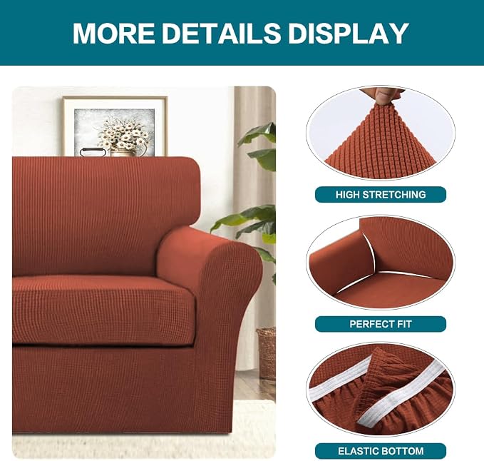Turquoize 2 Piece Chair Covers Chair Slipcovers - Image 4