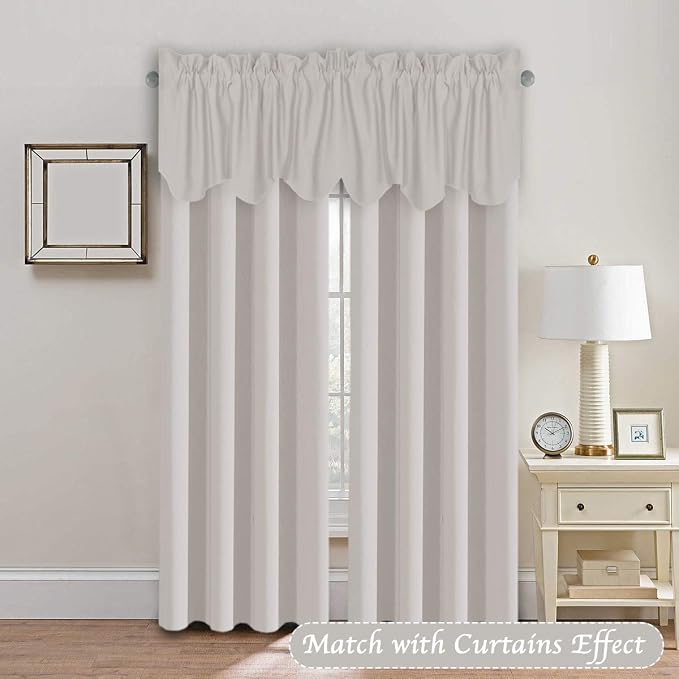 H.VERSAILTEX 4 Panels Blackout Curtain Valances - Image 2