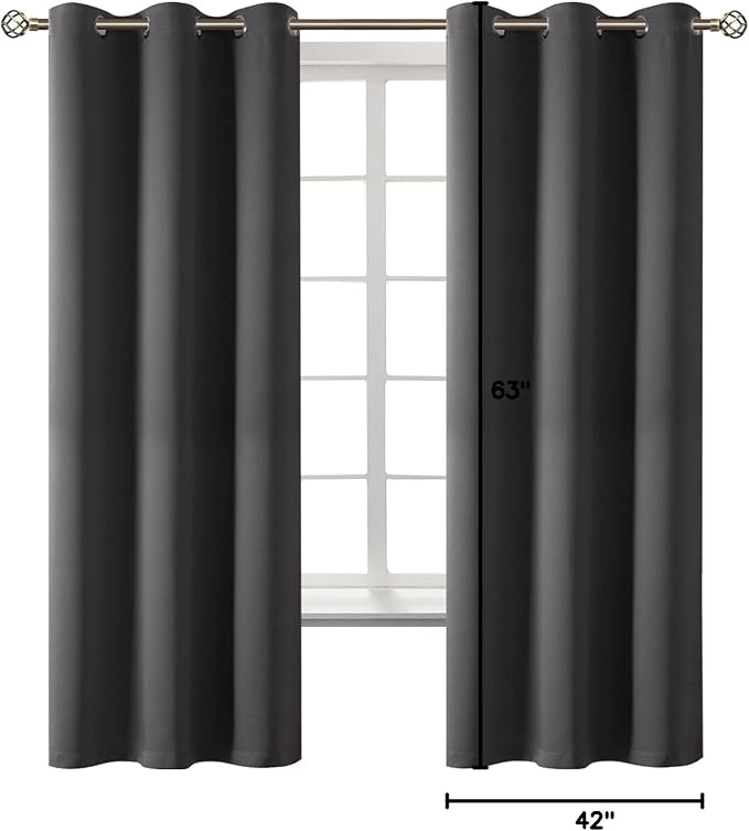 BGment Dark Grey Blackout Curtains - Image 9