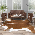 AROGAN Premium Faux Cowhide Rug 4.6 x 5.2 Feet, Sturdy and Large Size Cow Print by AROGANAREARUG