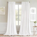 MIULEE Pure White Back Tab Blackout Curtains 102 Inch Long 2 Panels Set by MIULEE