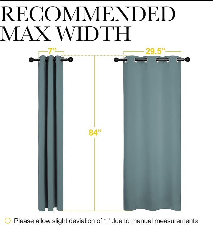 NICETOWN Modern Blackout Curtains Noise Reducing, Thermal Insulated and Privacy - Image 7