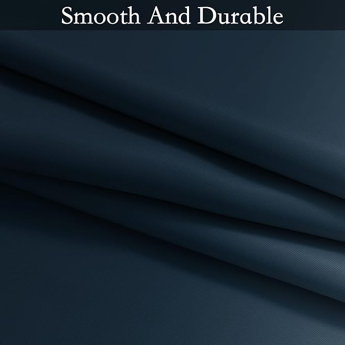 SimpleHome Navy Blue Ombre Room Darkening Curtains - Image 6