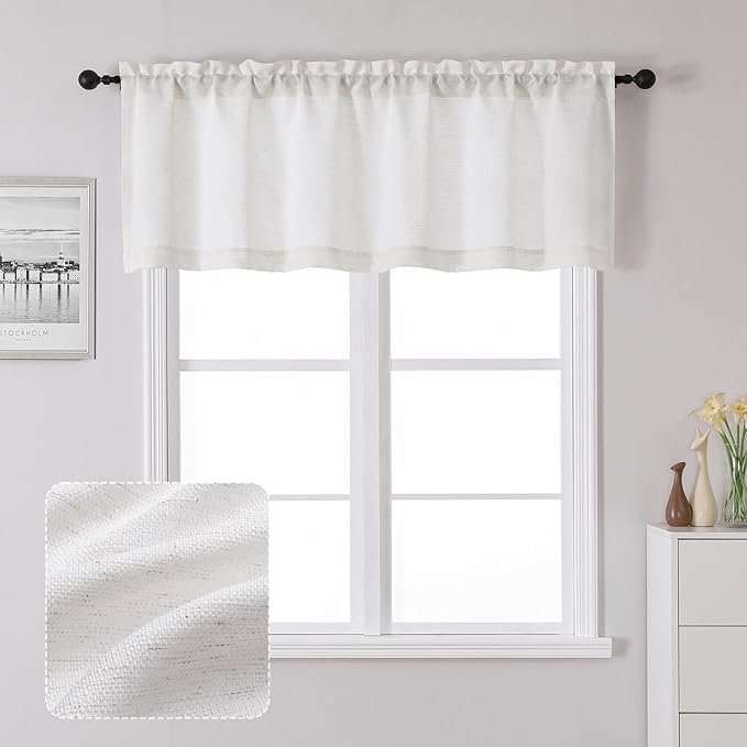 Chyhomenyc Natural Short Curtain Valance by Chyhomenyc