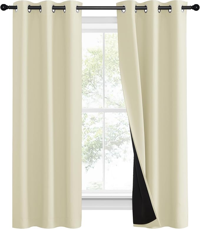 NICETOWN Living Room Completely Shaded Draperies, Privacy Protection & Noise - Image 2