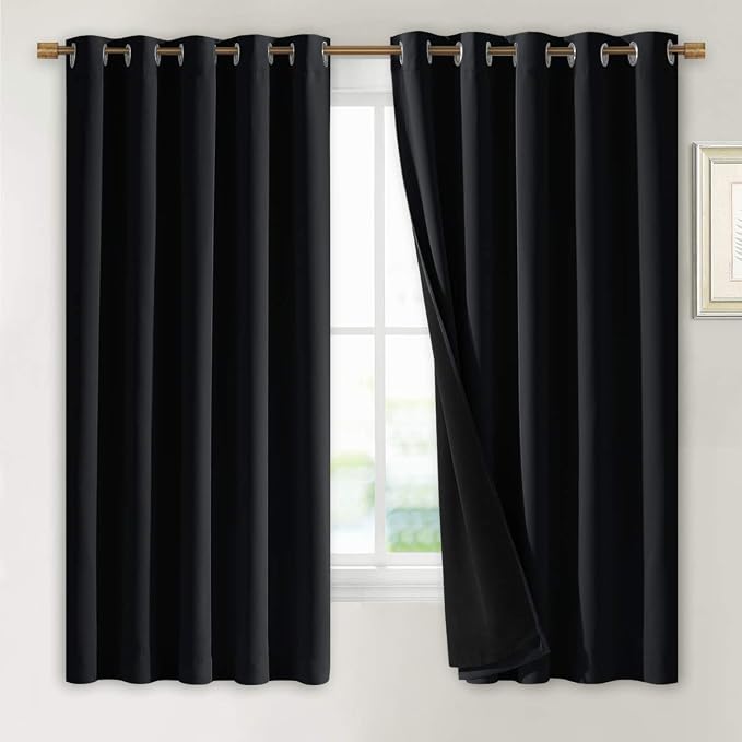 NICETOWN Complete 100% Blackout Curtains, Thermal Insulated & Energy Efficiency by NICETOWN