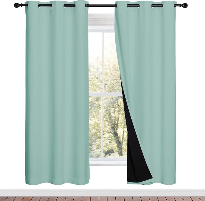 NICETOWN 100% Blackout Window Curtain Panels, Full Light Blocking Drapes by NICETOWN