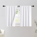 NICETOWN Bedroom 100% Blackout Curtains, 2 Panels, 42 by 36, Snow White by NICETOWN