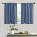 RYB HOME Short Stone Blue Blackout Curtains by RYBHOME