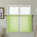 Gwine Short Kitchen Sheer Curtains 30 Inch Length by Gwine