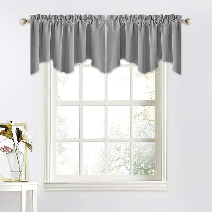 NICETOWN Sliver Grey Valances for Windows by NICETOWN