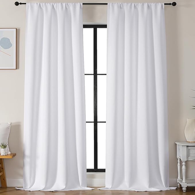 Simplebrand Ava Pure White Curtains by Simplebrand