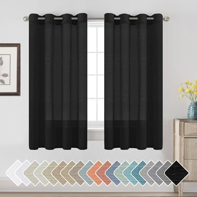 H.VERSAILTEX Linen Curtains Natural Blended Curtain Panels by HVERSAILTEX