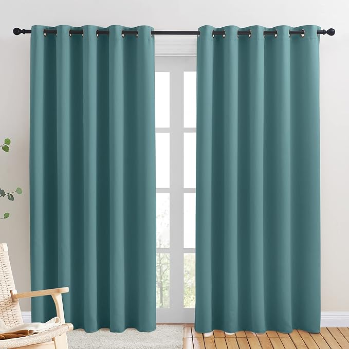 NICETOWN Window Curtain Panels, Thermal Insulated Solid Grommet Blackout by NICETOWN