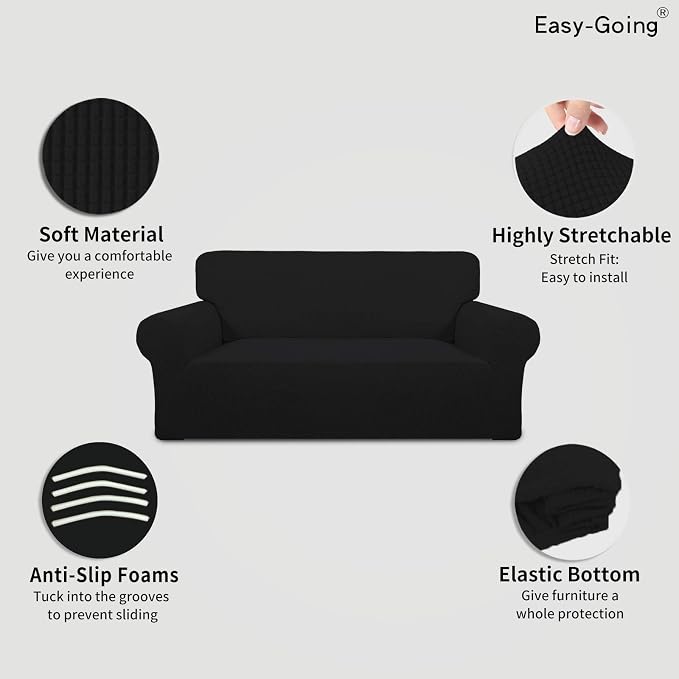 Easy-Going Stretch Oversized Loveseat Slipcover 1-Piece Sofa Cover Furniture - Image 3