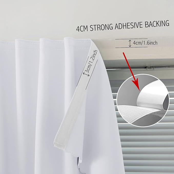 self Adhesive Curtains Portable Blackout Curtain Simple and Easy to Install - Image 7