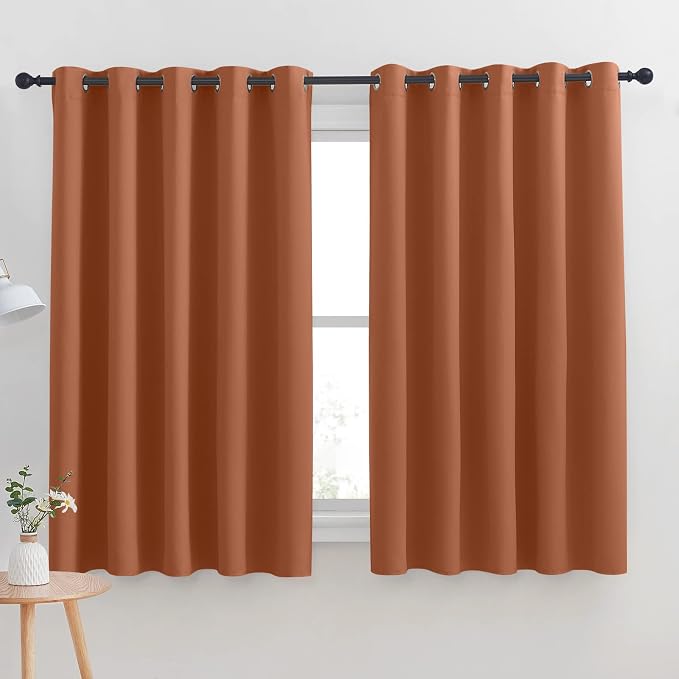 NICETOWN Thermal Insulated Burnt Orange Blackout Curtains by NICETOWN