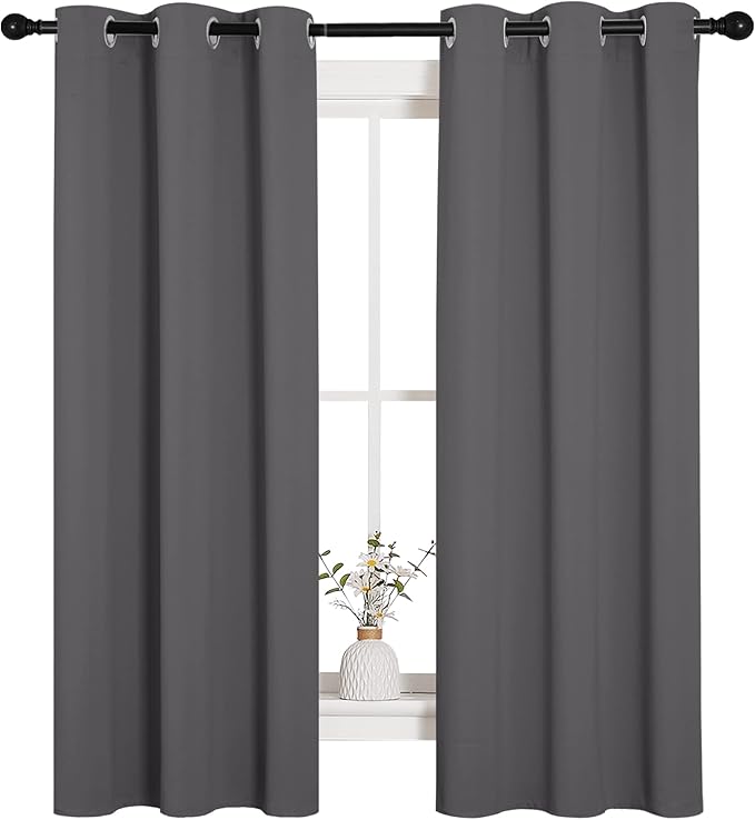 NICETOWN Grey Blackout Curtain Panels by NICETOWN