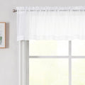White Valances for Windows, Modern Solid Mini Small Window Curtains for Cafe by WelvetBLK