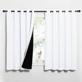 NICETOWN White 100% Blackout Lined Curtains, 2 Thick Layers Completely Blackout by NICETOWN